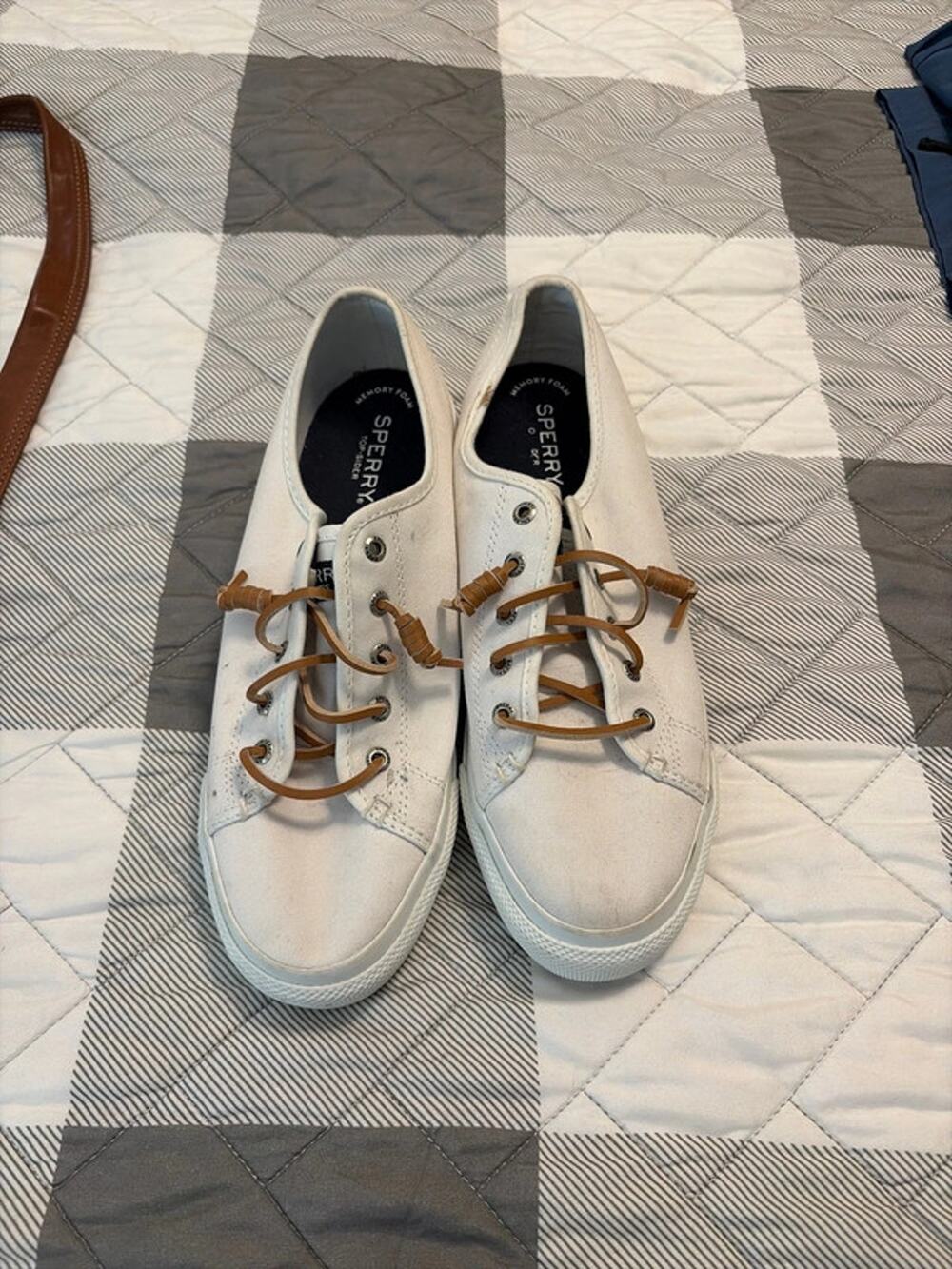 Sperry White Slip on Sneakers